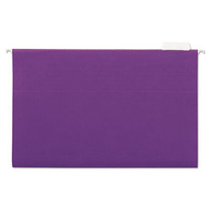 Picture of Deluxe Bright Color Hanging File Folders, Legal Size, 1/5-Cut Tab, Violet, 25/BoxUNV-14220