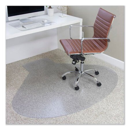 Picture of EverLife Chair Mats for Medium Pile Carpet, Contour, 66 x 60, ClearESR-122775