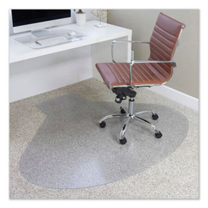 Picture of EverLife Chair Mats for Medium Pile Carpet, Contour, 66 x 60, ClearESR-122775