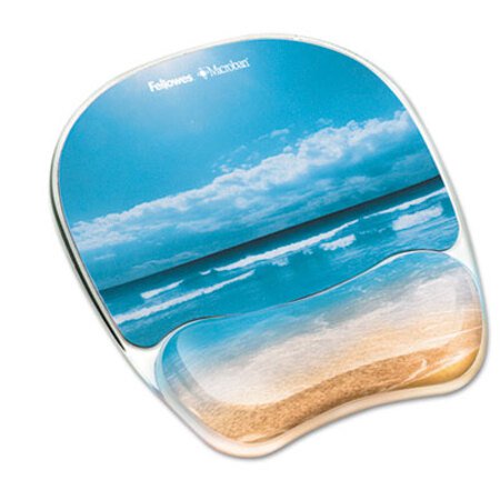 Picture of Gel Mouse Pad w/Wrist Rest, Photo, 7 7/8 x 9 1/4, Sandy BeachFEL-9179301