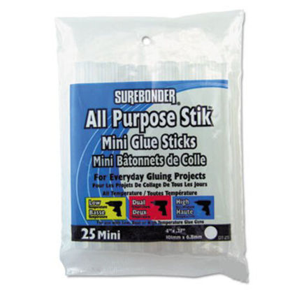Picture of Hot Melt Glue Sticks, 0.27" x 4", Dries White, 25/PackFPR-DT25