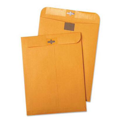 Picture of Postage Saving ClearClasp Kraft Envelope, #97, Cheese Blade Flap, ClearClasp Closure, 10 x 13, Brown Kraft, 100/BoxQUA-43768