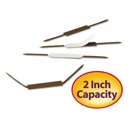 Picture of Standard Self-Adhesive Fasteners, 2" Capacity, 2.75" Center to Center, Brown, 100/BoxSMD-68220