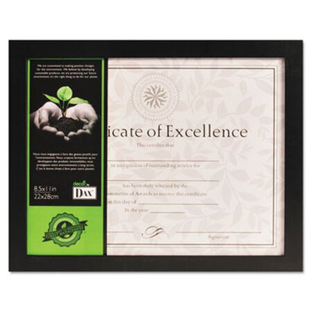 Picture of Solid Wood Photo/Document Frame, Easel Back, 8 1/2 x 11, BlackDAX-1826N3T