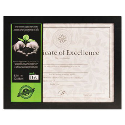 Picture of Solid Wood Photo/Document Frame, Easel Back, 8 1/2 x 11, BlackDAX-1826N3T