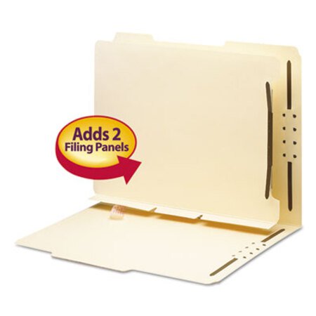 Picture of Self-Adhesive Folder Dividers for Top/End Tab Folders w/ 2-Prong Fasteners, Letter Size, Manila, 25/PackSMD-68025