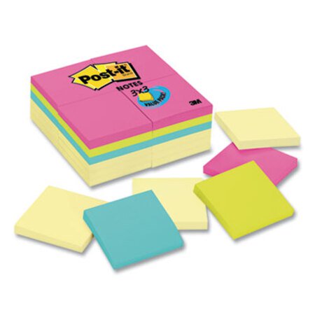 Picture of Original Pads Value Pack, 3 x 3, Canary Yellow/Cape Town, 100-Sheet, 24 PadsMMM-654CYP24VA