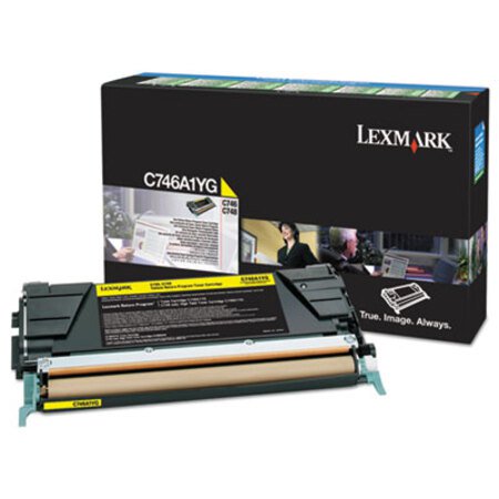Picture of C746A1YG Return Program Toner, 7,000 Page-Yield, YellowLEX-C746A1YG