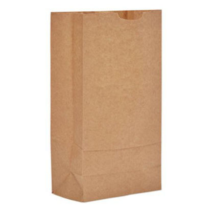 Picture of Grocery Paper Bags, 35 lbs Capacity, #10, 6.31"w x 4.19"d x 13.38"h, Kraft, 500 BagsBAG-GK10500