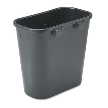 Picture of Paper Pitch Recycling Bin, Rectangular, Polyethylene, 1.75 gal, BlackSAF-2944BL
