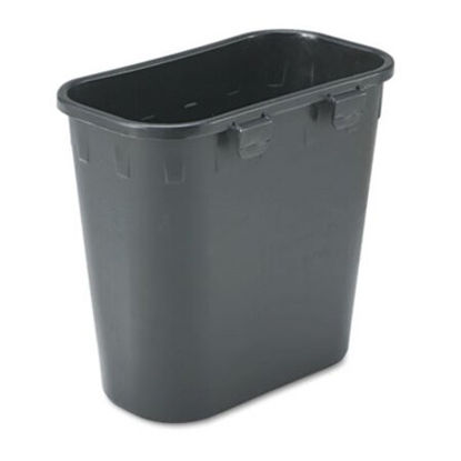 Picture of Paper Pitch Recycling Bin, Rectangular, Polyethylene, 1.75 gal, BlackSAF-2944BL