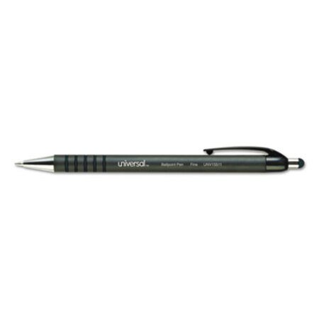Picture of Ballpoint Pen, Retractable, Medium 1 mm, Blue Ink, Blue Barrel, DozenUNV-15511
