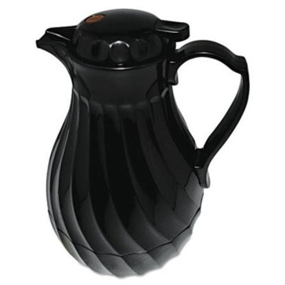 Picture of Poly Lined Carafe, Swirl Design, 64oz Capacity, BlackHOR-402264B