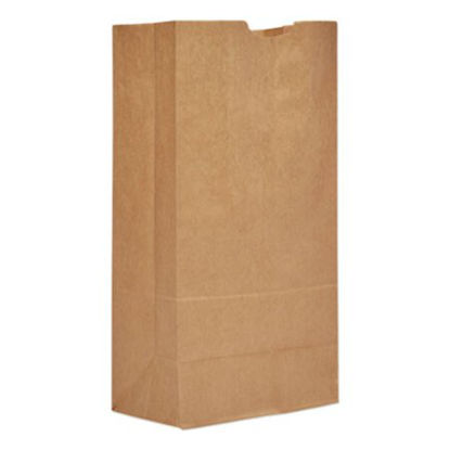 Picture of Grocery Paper Bags, 57 lbs Capacity, #20, 8.25"w x 5.94"d x 16.13"h, Kraft, 500 BagsBAG-GX2060