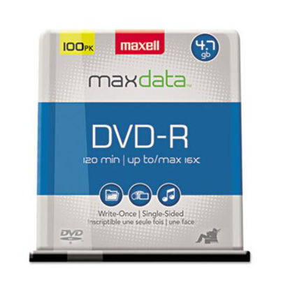Picture of DVD-R Recordable Disc, 4.7 GB, 16x, Spindle, Gold, 100/PackMAX-638014
