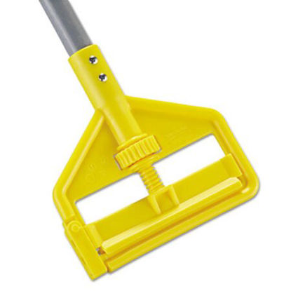 Picture of Invader Fiberglass Side-Gate Wet-Mop Handle, 1 dia x 54, Gray/YellowRCP-H145