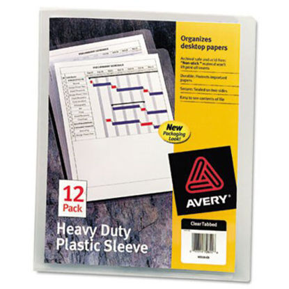 Picture of Heavy-Duty Plastic Sleeves, Letter Size, Clear, 12/PackAVE-72611