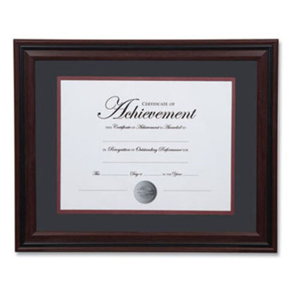 Picture of Desk/Wall Photo Frame, Plastic, 11 x 14, 8 1/2 x 11, Rosewood/BlackDAX-N15786ST