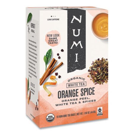 Picture of Organic Teas and Teasans, 1.58 oz, White Orange Spice, 16/BoxNUM-10240