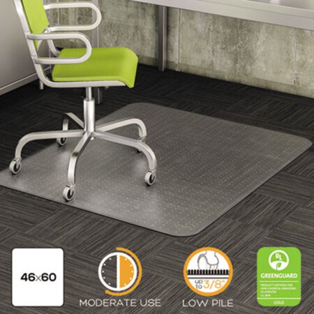 Picture of DuraMat Moderate Use Chair Mat, Low Pile Carpet, Flat, 46 x 60, Rectangle, ClearDEF-CM13443F