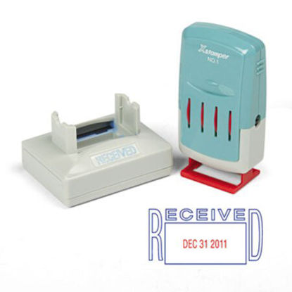 Picture of VersaDater Message Dater, 2.13 x 1.31, RECEIVED, Blue/RedXST-66211