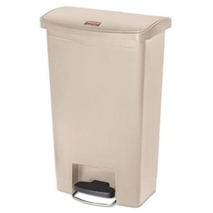 Picture of Slim Jim Resin Step-On Container, Front Step Style, 13 gal, BeigeRCP-1883458