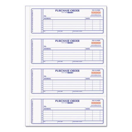 Picture of Purchase Order Book, 7 x 2 3/4, Two-Part Carbonless, 400 Sets/BookRED-1L176