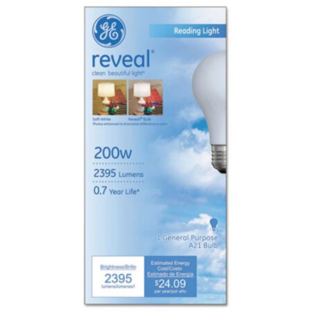 Picture of Reveal A21 Light Bulb, 200 WGEL-89371