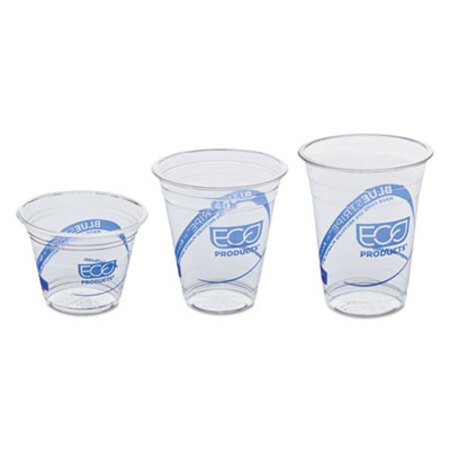 Picture of BlueStripe 25% Recycled Content Cold Cups Convenience Pack, 9 oz, Clear/Blue, 50/PackECO-EPCR9PK