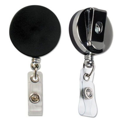 Picture of Heavy Duty ID Card Reel, 30" Extension, Black/ChromeBAU-68814