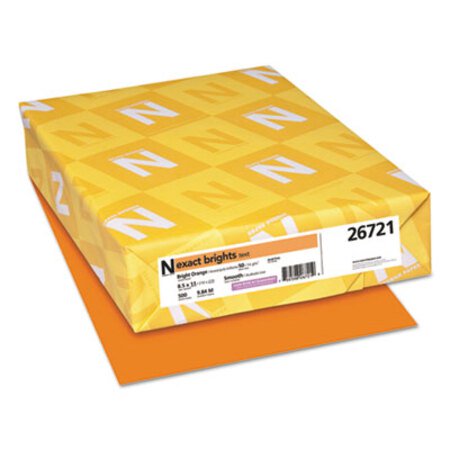 Picture of Exact Brights Paper, 20lb, 8.5 x 11, Bright Orange, 500/ReamWAU-26721