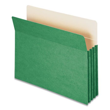Picture of Colored File Pockets, 3.5" Expansion, Letter Size, GreenSMD-73226