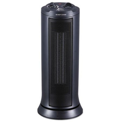 Picture of Mini Tower Ceramic Heater, 7 3/8"w x 7 3/8"d x 17 3/8"h, BlackALE-HECT17