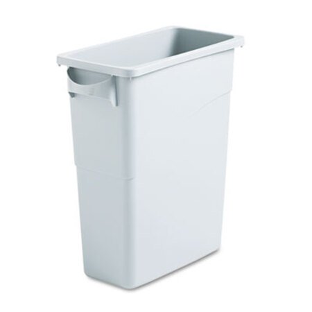 Picture of Slim Jim Waste Container with Handles, Rectangular, Plastic, 15.9 gal, Light GrayRCP-1971258