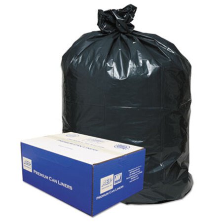 Picture of Linear Low-Density Can Liners, 60 gal, 0.9 mil, 38" x 58", Black, 100/CartonWBI-385822G