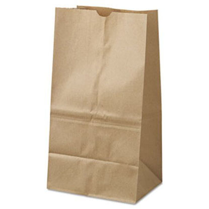 Picture of Grocery Paper Bags, 40 lbs Capacity, #25 Squat, 8.25"w x 6.13"d x 15.88"h, Kraft, 500 BagsBAG-GK25S500