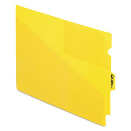 Picture of Colored Poly Out Guides with Center Tab, 1/3-Cut End Tab, Out, 8.5 x 11, Yellow, 50/BoxPFX-13544
