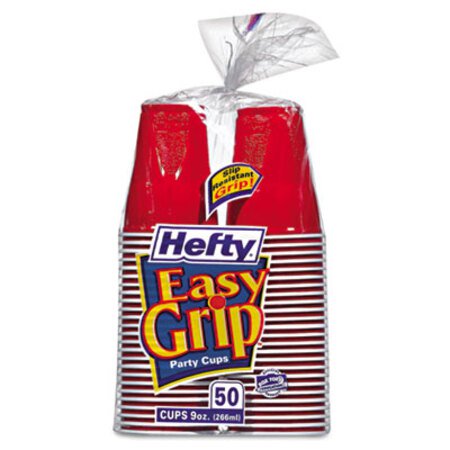 Picture of Easy Grip Disposable Plastic Party Cups, 9 oz, Red, 50/PackRFP-C20950