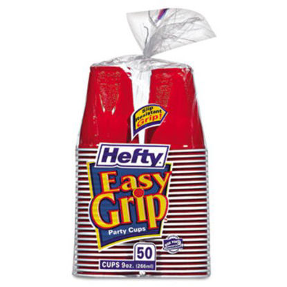 Picture of Easy Grip Disposable Plastic Party Cups, 9 oz, Red, 50/PackRFP-C20950