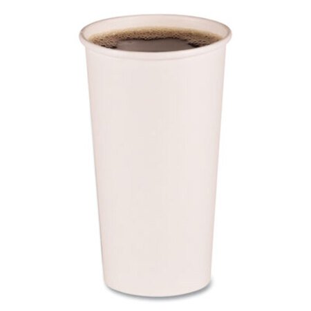 Picture of Paper Hot Cups, 20 oz, White, 12 Cups/Sleeve, 50 Sleeves/CartonBWK-WHT20HCUP