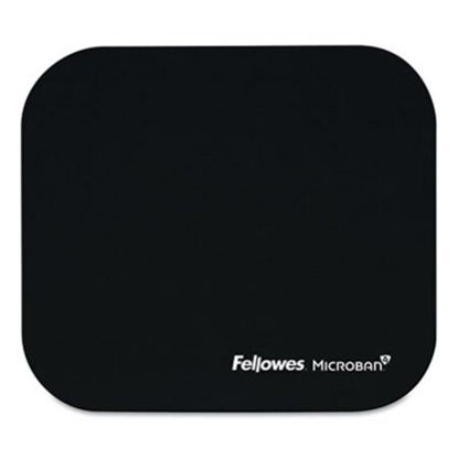 Picture of Mouse Pad w/Microban, Nonskid Base, 9 x 8, BlackFEL-5933901