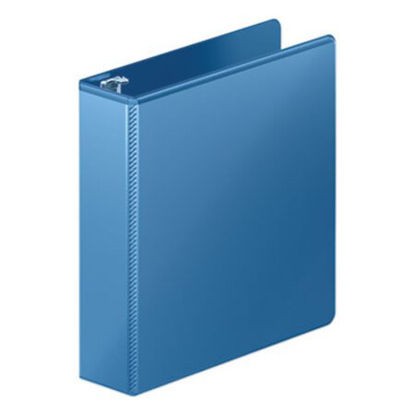 Picture of Heavy-Duty Round Ring View Binder with Extra-Durable Hinge, 3 Rings, 2" Capacity, 11 x 8.5, PC BlueWLJ-363447462