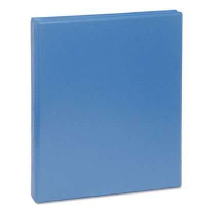 Picture of Deluxe Round Ring View Binder, 3 Rings, 0.5" Capacity, 11 x 8.5, Light BlueUNV-20703