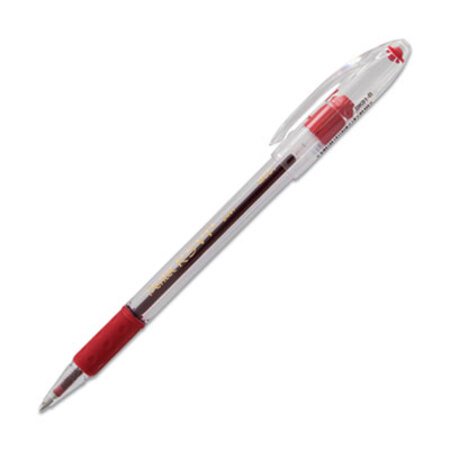 Picture of R.S.V.P. Ballpoint Pen, Stick, Medium 1 mm, Red Ink, Clear/Red Barrel, DozenPEN-BK91B