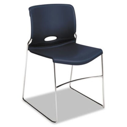 Picture of Olson Stacker High Density Chair, Supports Up to 300 lb, Regatta Seat/Back, Chrome Base, 4/CartonHON-4041RE
