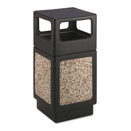 Picture of Canmeleon Side-Open Receptacle, Square, Aggregate/Polyethylene, 38 gal, BlackSAF-9472NC