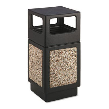 Picture of Canmeleon Side-Open Receptacle, Square, Aggregate/Polyethylene, 38 gal, BlackSAF-9472NC