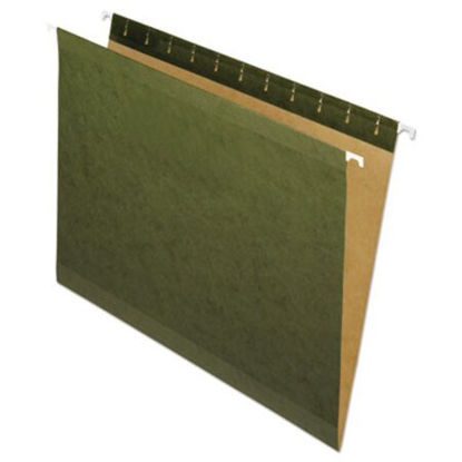 Picture of Reinforced Hanging File Folders, Letter Size, Straight Tab, Standard Green, 25/BoxPFX-4152