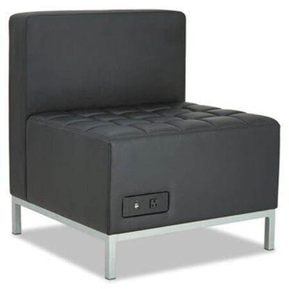 Picture of Alera QUB Series Powered Armless L Sectional, 26.38w x 26.38d x 30.5h, BlackALE-QB8116P
