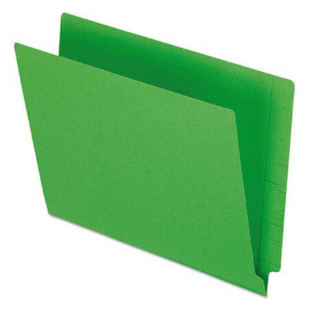 Picture of Colored End Tab Folders with Reinforced 2-Ply Straight Cut Tabs, Letter Size, Green, 100/BoxPFX-H110DGR